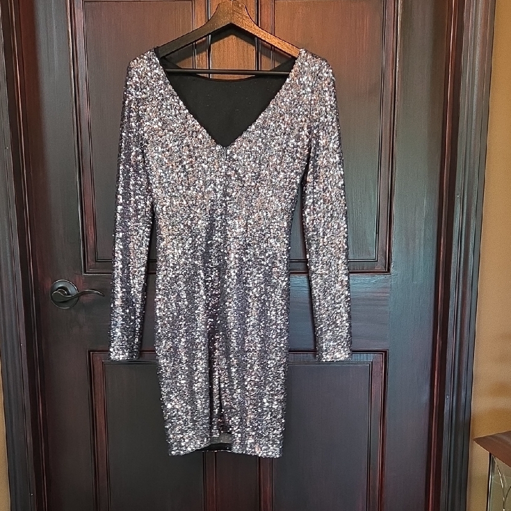 Silver Sequin Dress - Picture 2 of 2
